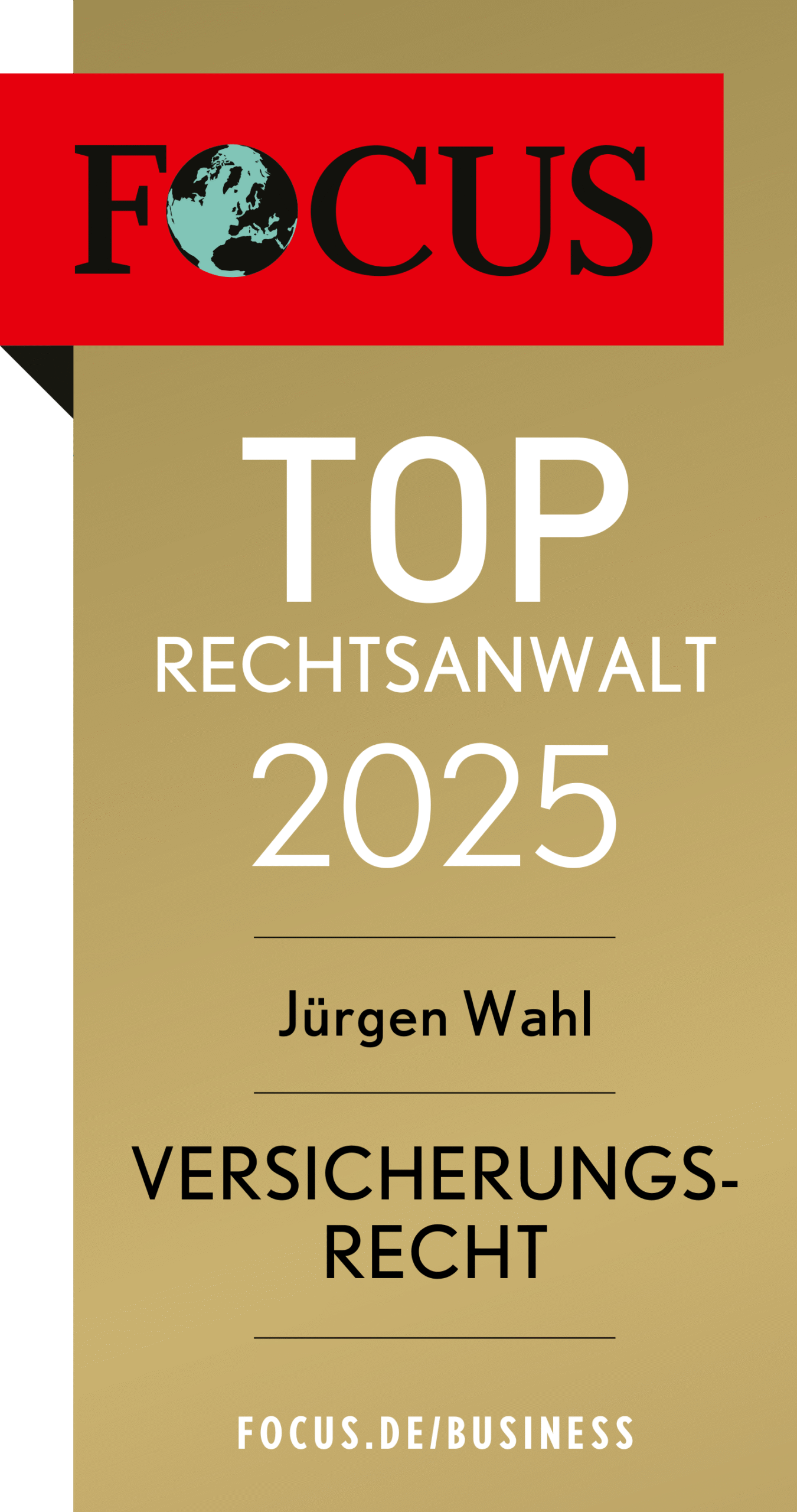 TOP Rechtsanwalt 2025 Versicherungsrecht TOP Rechtsanwalt 2025 Versicherungsrecht